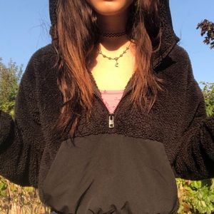 TNA teddy bear cropped hoodie
